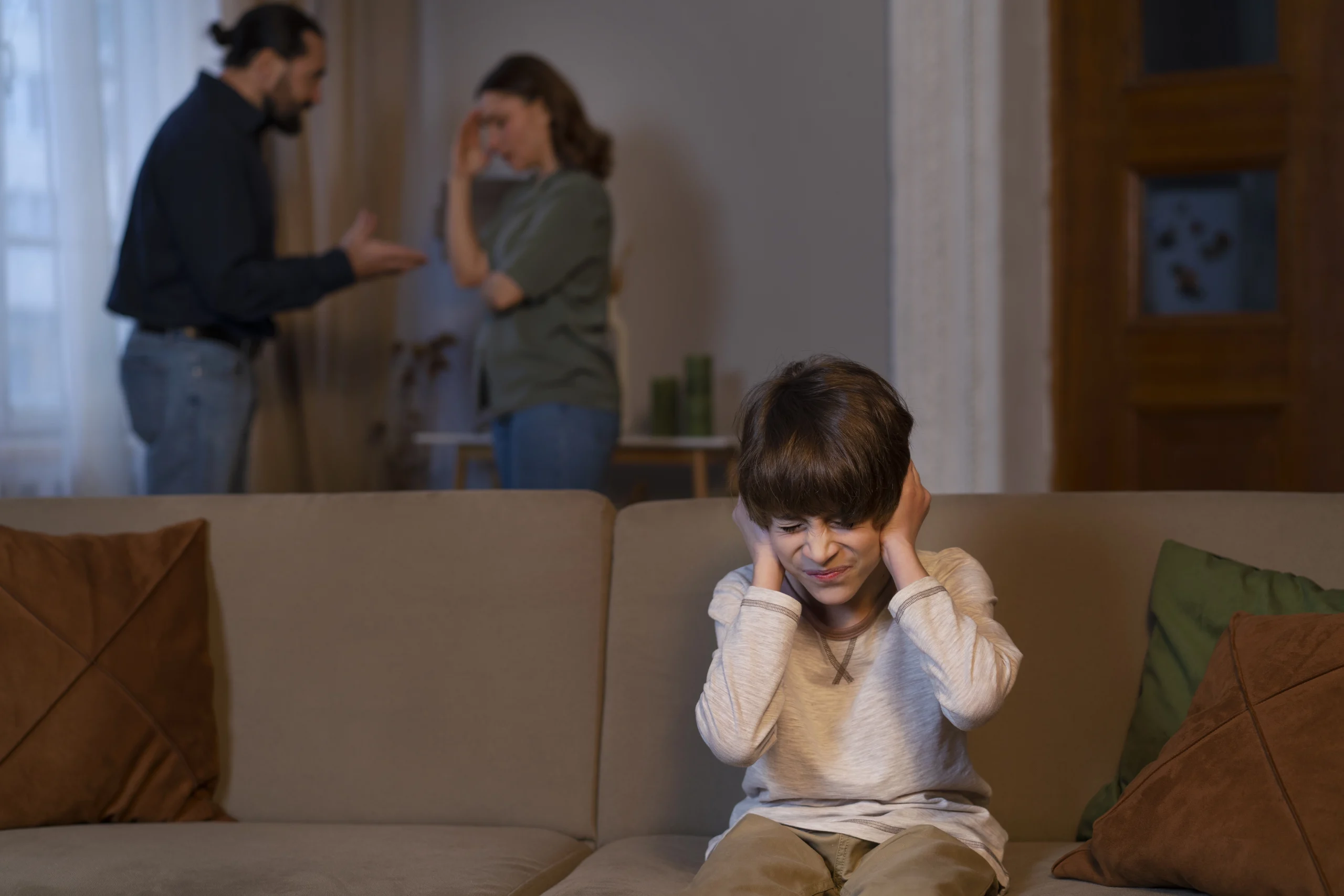Childhood Trauma, ADHD, and Aggression in Adults: A Complex Connection and Strategies to Cope 2 young child suffering from abuse by parents fighting homewebp scaled