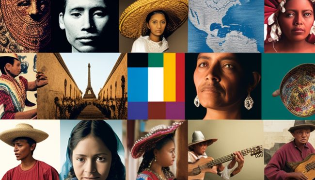 Imagem 1: Um mosaico colorido com rostos de pessoas de diferentes idades, etnias e estilos, transmitindo a ideia de diversidade.
