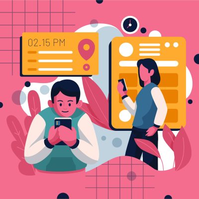 Uma ilustração que mostre uma pessoa com TDAH escolhendo um aplicativo em seu celular, com diferentes opções de aplicativos na tela. A imagem deve transmitir a ideia de que é importante pesquisar e escolher o aplicativo certo para cada pessoa.