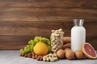 assortment food that can cause allergic reaction people